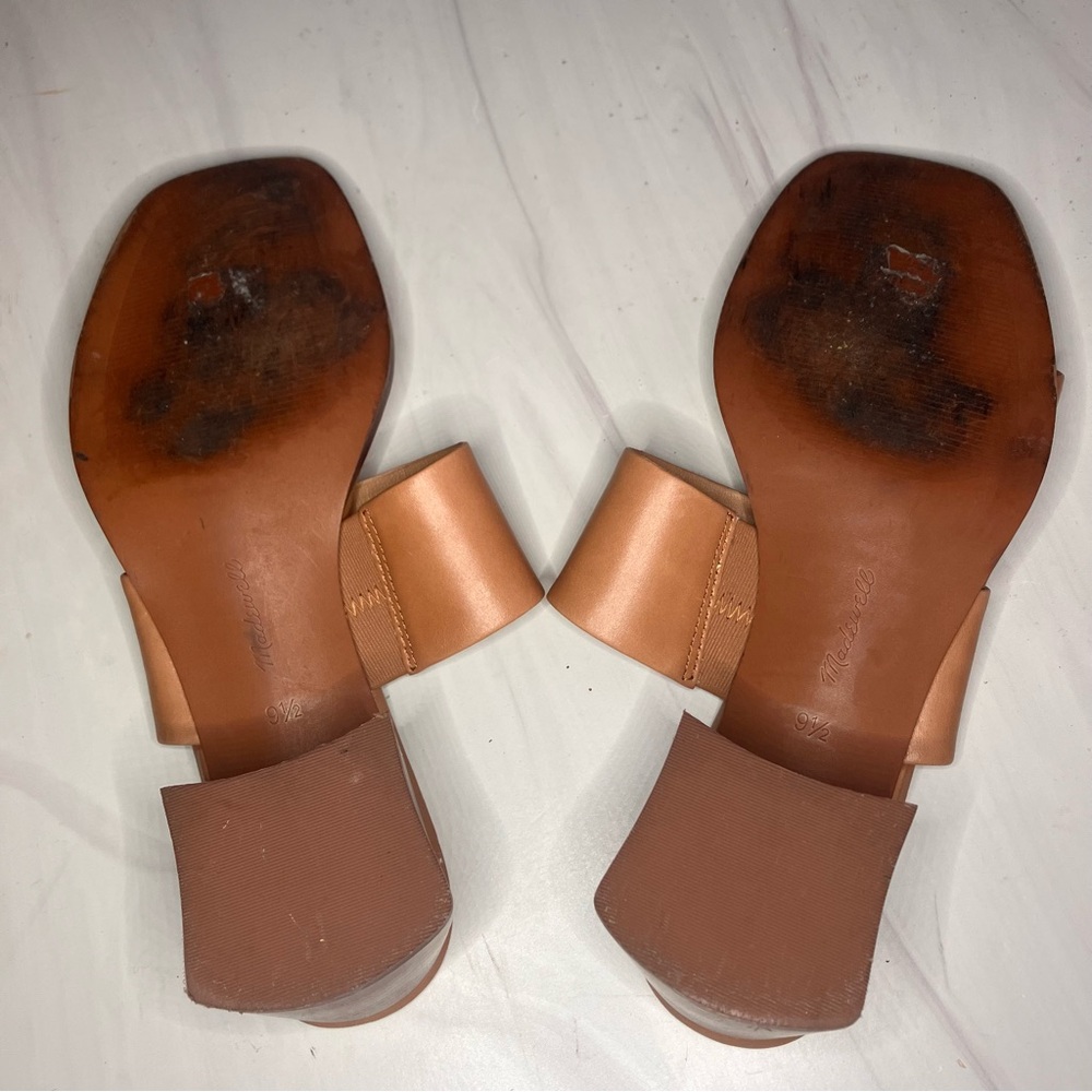 Madewell‎ Kaitlin leather sandals desert camel tan size 9.5 - Picture 6 of 7